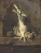 Jean Baptiste Simeon Chardin Dead Rabbit with Hunting Gear (mk05) oil